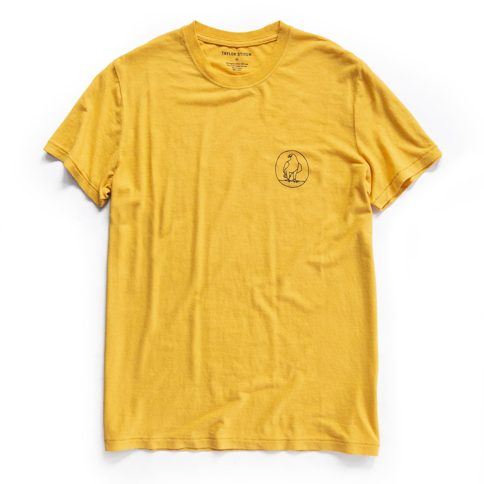 Wwusw Cotton Hemp Tee in Canary Eagle