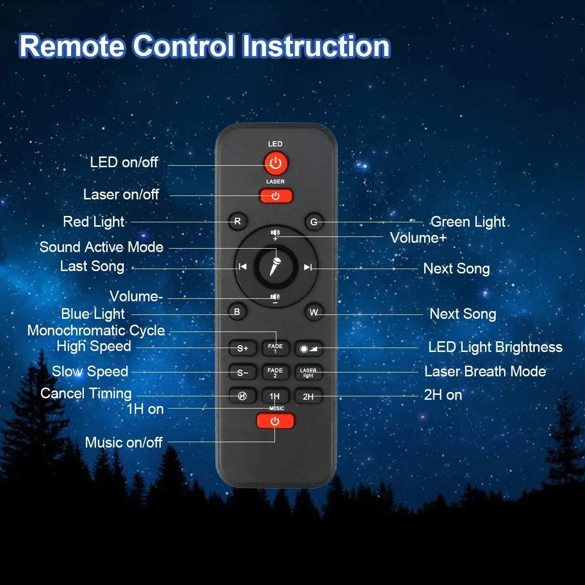 Galaxy Projector With Bluetooth Music Speaker