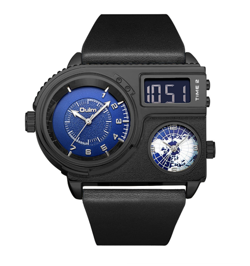 Large Dial Quartz Watch - Sports & Casual Men's Wristwatch