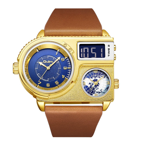 Large Dial Quartz Watch - Sports & Casual Men's Wristwatch