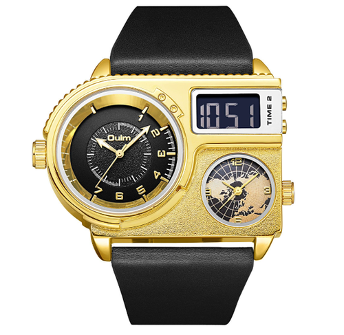 Large Dial Quartz Watch - Sports & Casual Men's Wristwatch
