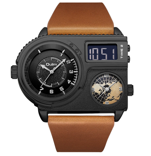 Large Dial Quartz Watch - Sports & Casual Men's Wristwatch