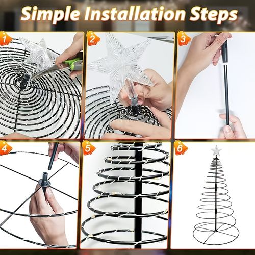 solar spiral Christmas tree