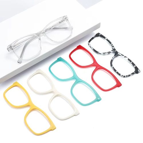 Eyeglasses Frame with 5 Pcs Magnetic Decorative Fronts, Interchangeable Color