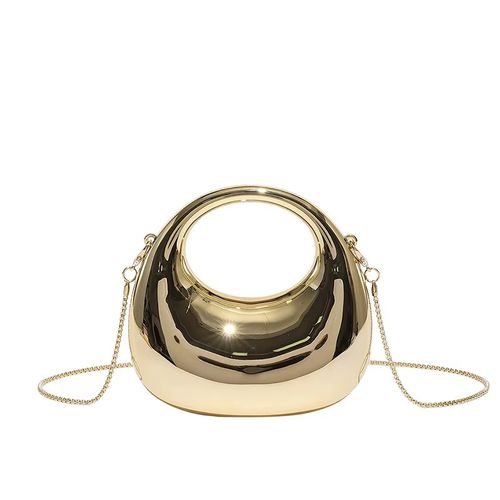Fashion Crescent Shape Woman Lipstick Purse and Handbags Chain Acrylic Mini Crossbody Bag