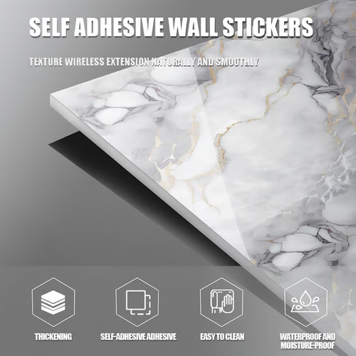 Marble Peel and Stick Waterproof Wall Panels