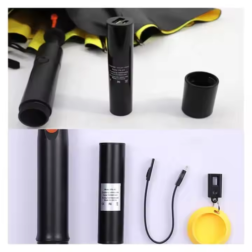 Business 8 bone with fan straight umbrella black plastic sunshade sun umbrella usb rechargeable fan umbrella