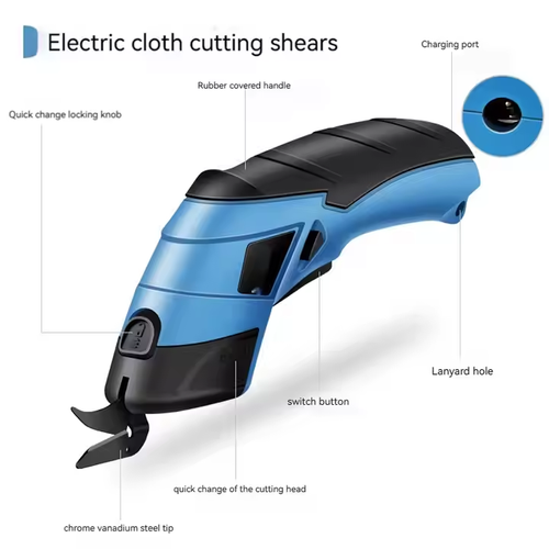 Cloth cutting scissors electric scissors handheld lithium battery rechargeable plug-in cloth cutting scissors