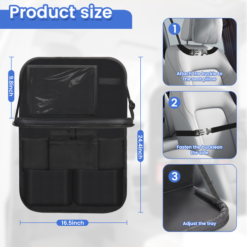 Car Backrest Storage Bag Chair Hanging Bag Multi-functional Car Seat Storage Bag Storage Organize Car Table