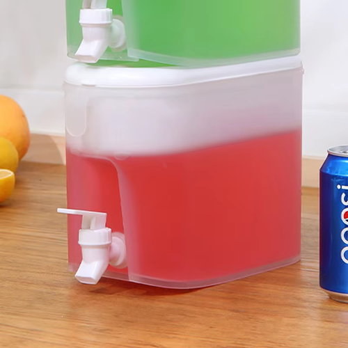 Refrigerator cold water kettle with faucet Large capacity translucent lemon fruit tea beverage barrel