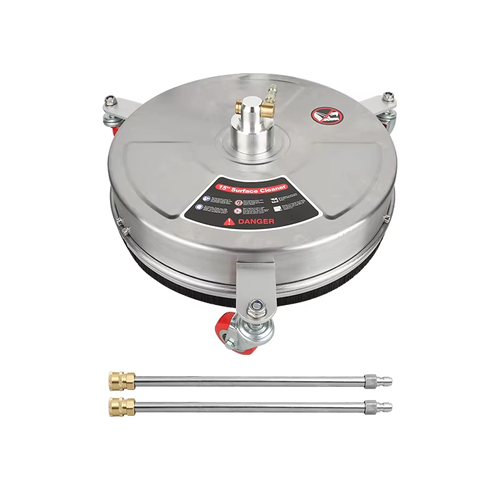 High Pressure Washer Stainless Steel Floor Washer 15 Inch Mobile 4 Wheel Surface Washer 4000psi