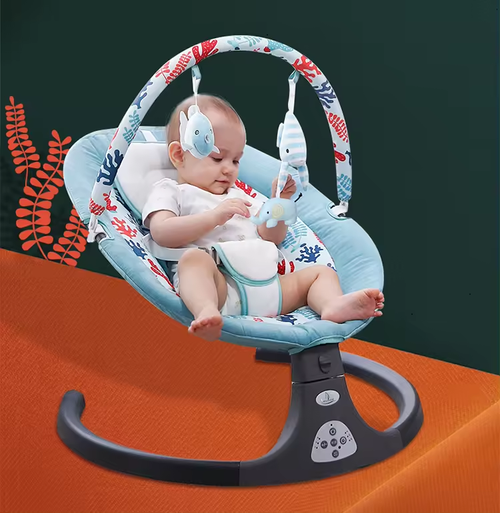 Baby electric rocking chair soothes newborn baby to sleep in cradle bed