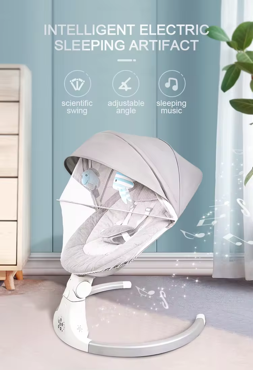 Baby electric rocking chair soothes newborn baby to sleep in cradle bed