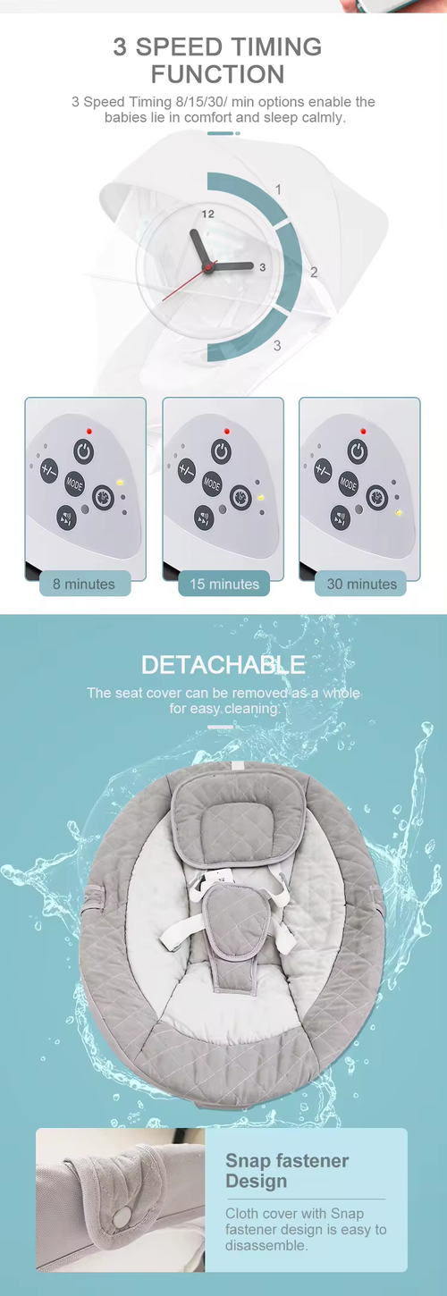 Baby electric rocking chair soothes newborn baby to sleep in cradle bed