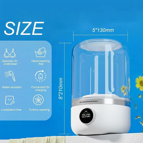 4000Mah Bady Washing Machine for Cleaning Children's Cloth 1L Portable Mini Size Multi-function Automatic Small Wash Care Health