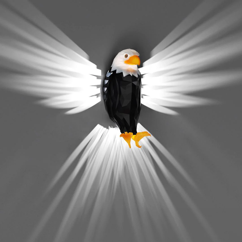 Black Eagle Wall Lamp | Modern LED Wall Decor | Mood Light for Parties and Holidays