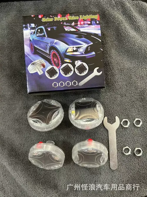 Car motorcycle tire light solar led valve cap light wheel decorative light flash light colorful wind turbine