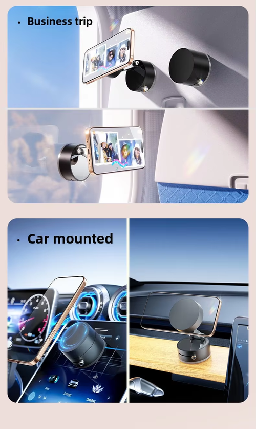 Hot-Selling Vacuum Magnetic Suction Cup Holder Cross-Border TikTok Car Mount with Foldable New Phone Holder and Desktop Stand