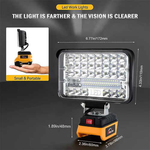 Lithium Battery Portable Flashlight Cordless Emergency Outdoor Light Camping Light Electric LED Lights
