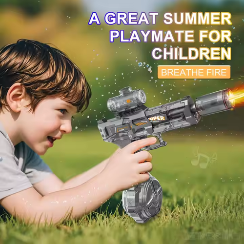 Outdoor Summer Breathe Fire Water Gun Automatic Electric Water Gun Toy for Kids Child