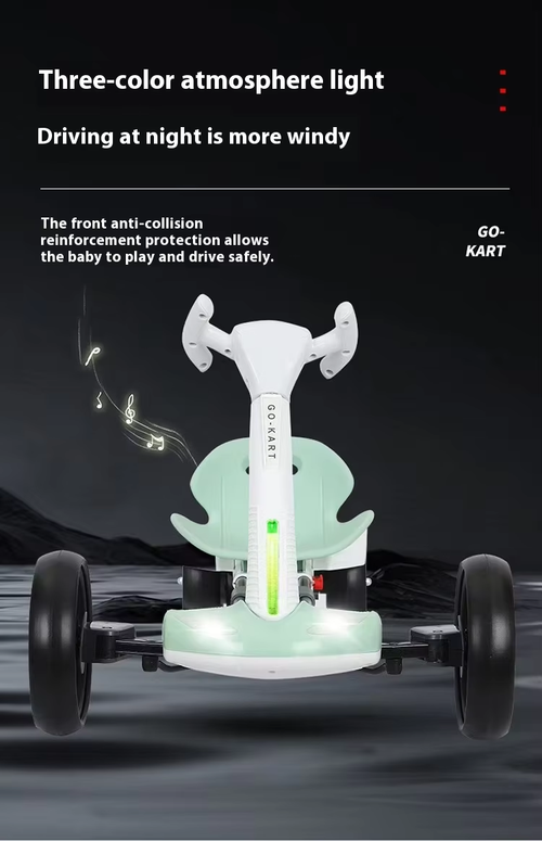 Latest Design Children Toy Car One Click Folding Lightweight Carrying 6V6 Battery Electric Remote Control Go Kart