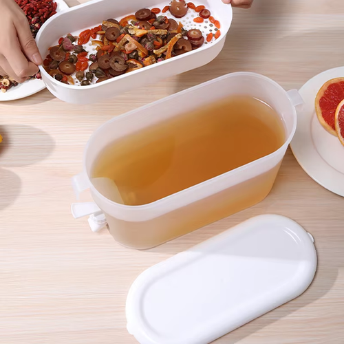 Refrigerator cold water kettle with faucet Large capacity translucent lemon fruit tea beverage barrel