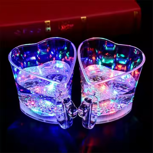 Induction cold light water cup that lights up when you pour water Colorful luminous cup LED flash cup