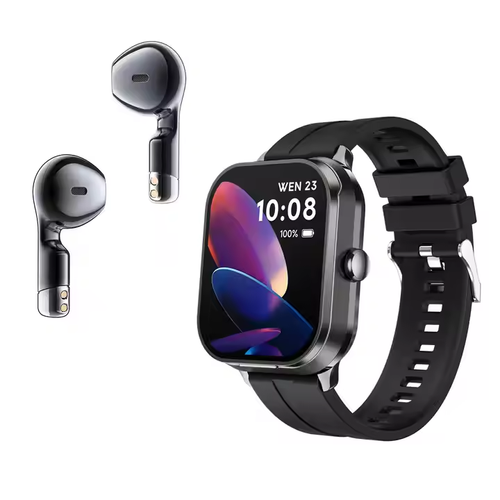 D8pro zinc alloy TWS earphones 2 in 1 smart watch music control sports pedometer heart rate blood pressure