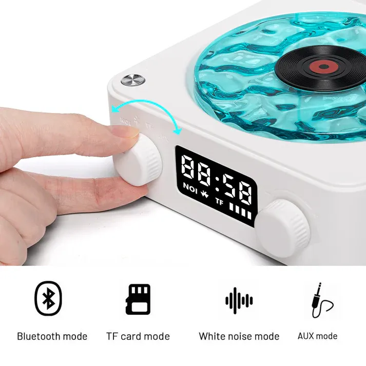 Limited-Time Offer Premium Waves Retro Bluetooth Vinyl Record Player 🎁