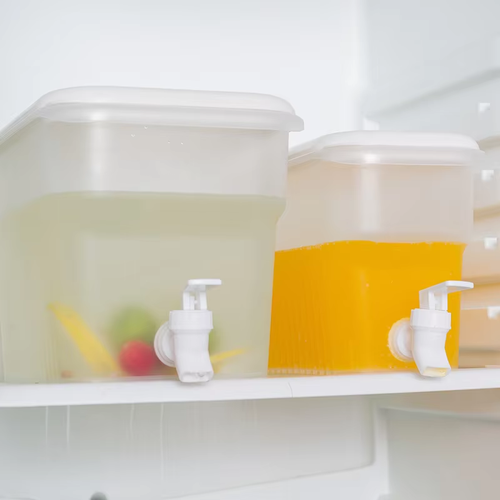 Refrigerator cold water kettle with faucet Large capacity translucent lemon fruit tea beverage barrel