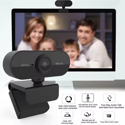 1080P Full HD Mini Webcam with Microphone,Laptop Desktop Computer USB Web Cam Camera Gamer Live Video Call Conference Streaming