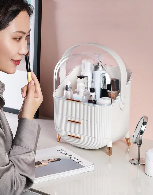 Light luxury cosmetics storage box
