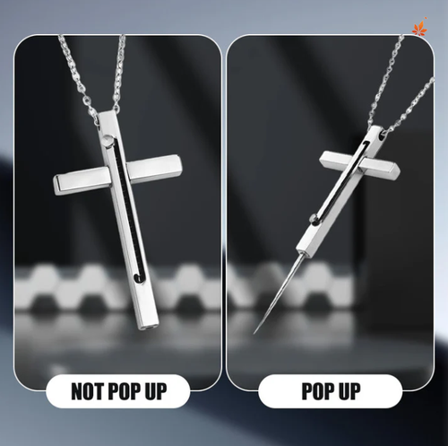 Self Defense Cross Necklace