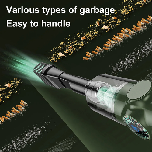 Smart portable vacuum cleaner, high power 29000PA, strong suction, cordless, rechargeable, dual-filter car vacuum cleaner