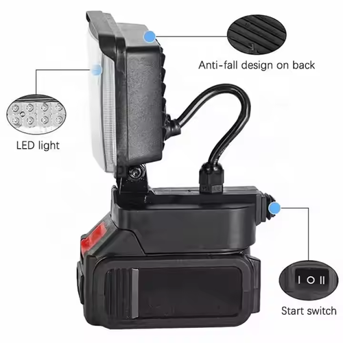 Lithium Battery Portable Flashlight Cordless Emergency Outdoor Light Camping Light Electric LED Lights