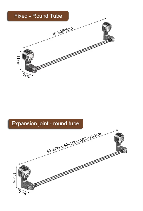 Bathroom Wall-Mounted Suction Cup Towel Rack slippers Rack Plastic Removable Telescopic Household Towel Bar
