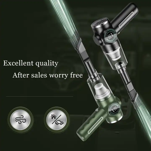 Smart portable vacuum cleaner, high power 29000PA, strong suction, cordless, rechargeable, dual-filter car vacuum cleaner