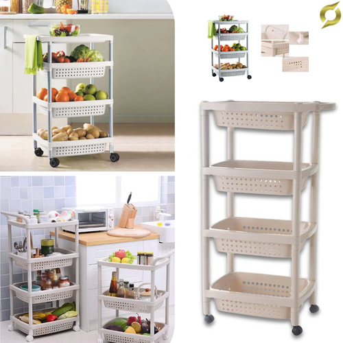 Small trolley rack kitchen living room with wheels movable bedroom color bathroom shelf snack storage trolley