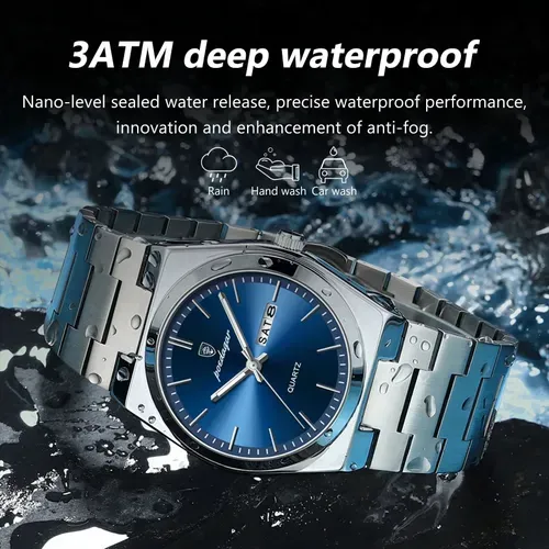 Poedagar 930 Top Brand Luminous Hand Quartz Watch Men Fashion Business Calendar Watch Luxury Stainless Steel Watch