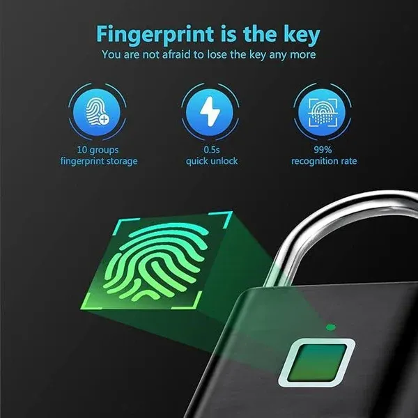No Worries – Smart Fingerprint Padlock for Ultimate Security!