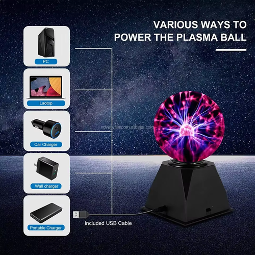 3 inch usb magic static ion ball light