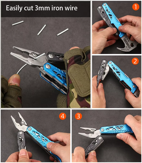 Outdoor multi-function wrench pliers portable camping tools outdoor emergency vehicle portable equipment wrench tool pliers knife