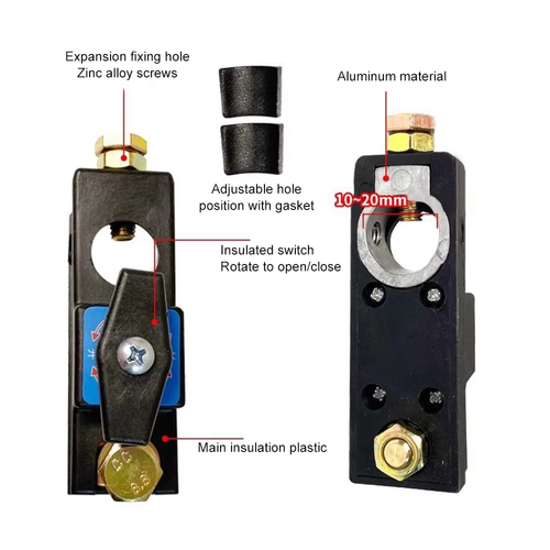 Universal 12V24V Car Battery Disconnect Switch Isolator Power Cut Off Kill Switches for RV ATV Boat Car Truck Auto Yacht