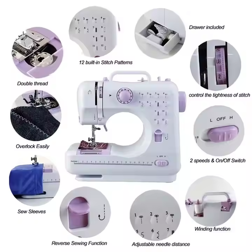 7.2W Mini Quilting Machine 12 Stitches Home Use Sewing Device