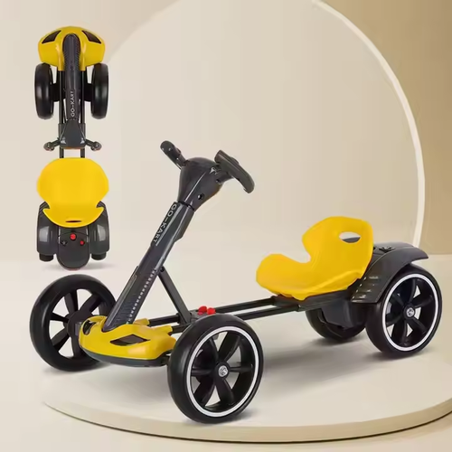 Latest Design Children Toy Car One Click Folding Lightweight Carrying 6V6 Battery Electric Remote Control Go Kart