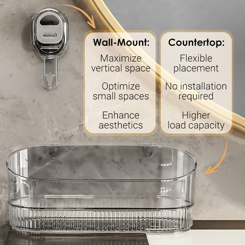 🔥Limited Time 49% OFF🔥Suction Cup Storage Rack with Drain Hole
