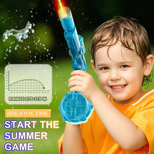 Outdoor Summer Breathe Fire Water Gun Automatic Electric Water Gun Toy for Kids Child