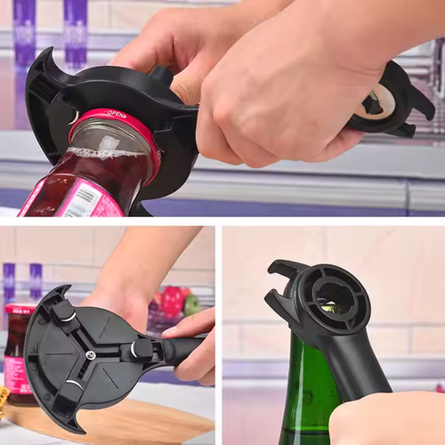 New Multi-function Household Kitchen Tool Bottle Opener Anti-skid and Labor-saving Rotary Can Opener