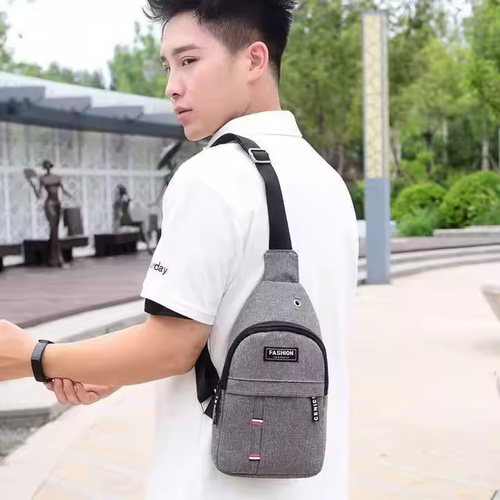 Men's fashionable and convenient casual chest bag Oxford cloth sports travel chest bag cash register crossbody