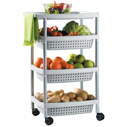 Small trolley rack kitchen living room with wheels movable bedroom color bathroom shelf snack storage trolley